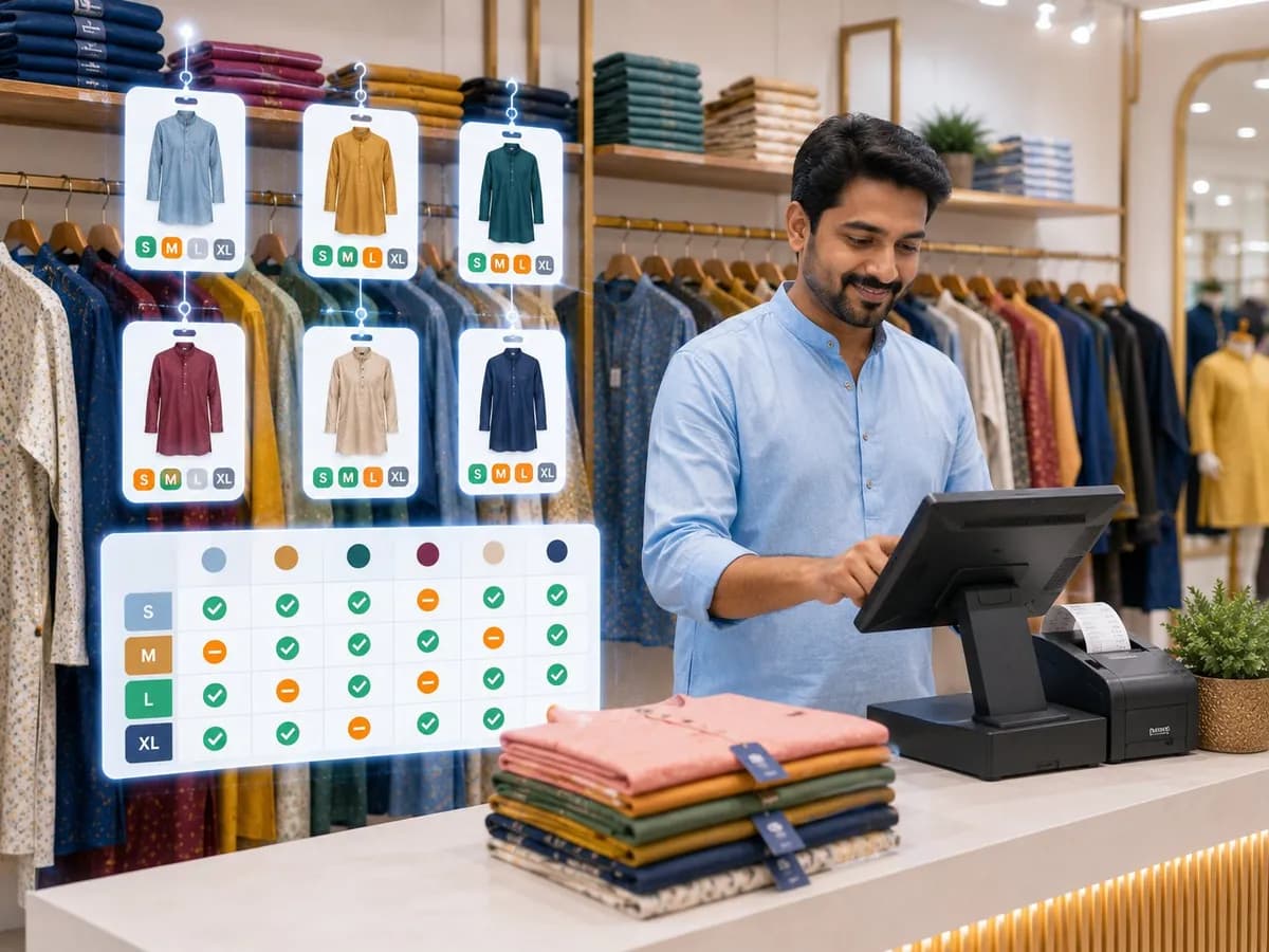 Garment store owner billing with Accountune software